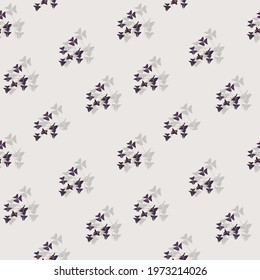 Abstract seamless pattern with leaves. Vector background for various surface. Trendy hand drawn textures.