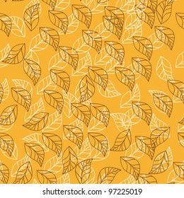 abstract seamless pattern with leaves. Vector illustration