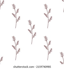 Abstract seamless pattern with  leaves. Winter  atmosphere. Cute kids nursery seamless pattern repeat.  Design in boho style for printing on textile or paper. Scandinavian print. 