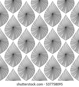 Abstract seamless pattern with leaves.Design vector leaf pattern.Seamless stylized leave pattern.