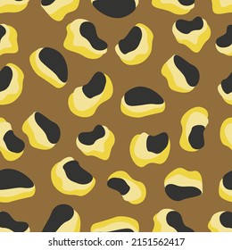Abstract seamless pattern of leopard or animal skin in bohemian style
