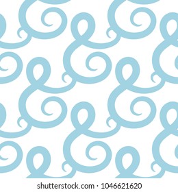 Abstract seamless pattern. Light blue and white background for textile, wallpapers and fabrics