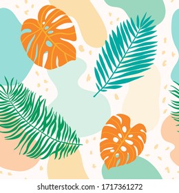 Abstract seamless pattern in light colors. 