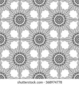 Abstract Seamless Pattern Like Lace. Vintage Ornament Pattern. Ethnic decorative elements for print and cloth, fabrics and canvas texture or any other kind of design.