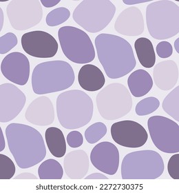 Abstract seamless pattern with lilac round shapes