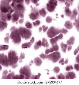 Abstract Seamless Pattern with Lilac Watercolor Spots. Creative Abstract Aquarelle art hand Purple paint on white Background. Vector Color Drops, blots and Spray for your design. Vector illustration.