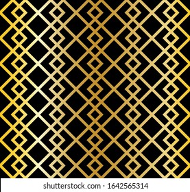 Abstract .seamless pattern line black and gold background. Design pattern art deco style. Vector.
