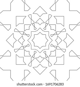 Diseño abstracto de líneas de patrón sin fisuras para tapicería islamica.