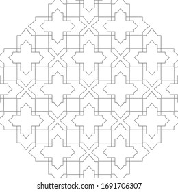 Abstract seamless pattern line design for islamic wallpaper.