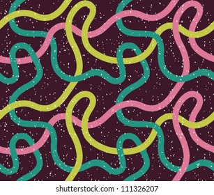 Abstract seamless pattern with line and dot. Vector art illustration.