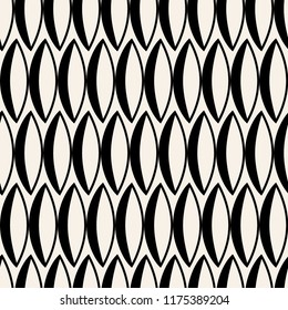 Abstract seamless pattern with line elements.Black and white vector background.Hipster textile texture