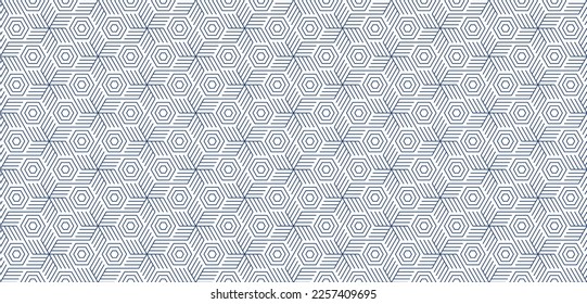 Abstract seamless pattern with line streak Jewish star and hexagon vector illustration