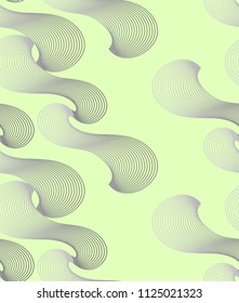 Abstract seamless pattern with linear forms. Fantasy vector background for promotional products and interior design.