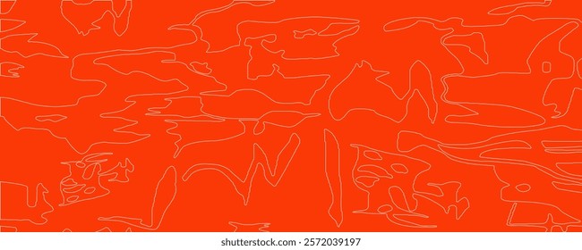 Abstract Seamless Pattern with Linear Stylized Salmon Fish Fillet Texture. Vector Background for Fish Packaging,