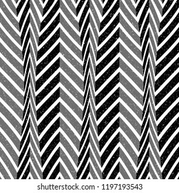 Abstract seamless pattern of lines and angles. Optical illusion of space distortion.