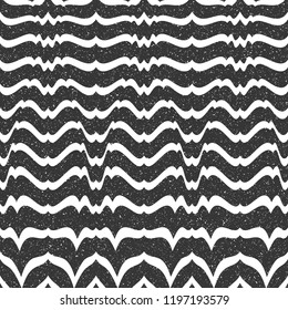Abstract seamless pattern of lines and angles. Optical illusion of space distortion.