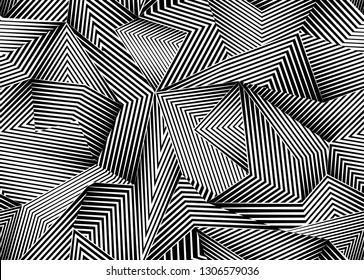 Abstract seamless pattern with lines. Geometric shapes. vector background