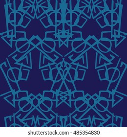 Abstract Seamless Pattern with Abstract Lines. Geometric Art Print. Tribal style design.