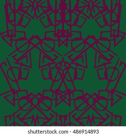 Abstract Seamless Pattern with Abstract Lines. Geometric Art Print. Tribal style design.