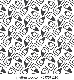 abstract seamless pattern lines monochrome vector background