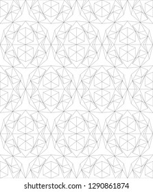 Abstract seamless pattern of lines. Original geometric shapes. Vector pattern for your design.