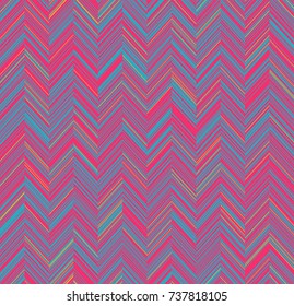 Abstract seamless pattern of lines and zigzags. Movement of geometric forms.