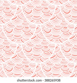 Abstract seamless pattern, looks like fish's scale or tile. Good for textile fabric design, wrapping paper and website wallpapers. Vector illustration.