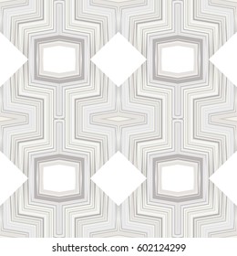 Abstract seamless pattern with lots of angular elements. A kaleidoscope of forms.