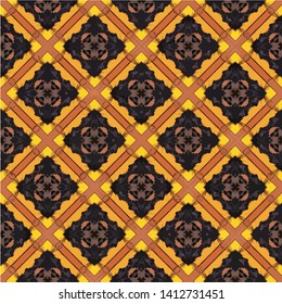 Abstract seamless pattern luxury ornament in islamic style. Abstract geometric element arabesque