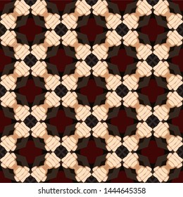 Abstract seamless pattern luxury ornament in islamic style. Abstract geometric element arabesque