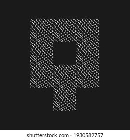 Abstraktes nahtloses Muster aus Linien. Ein nahtloses Muster, bestehend aus vielen Linien, geschlüpften Linien. Vektorgrafik