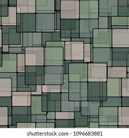 Abstract seamless pattern made up of multi-colored squares. Fashionable texture. Use for design, backgrounds, textiles and 3d models.