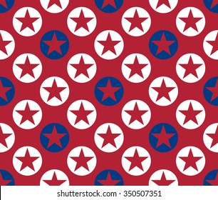 Abstract seamless pattern made from stars in circles