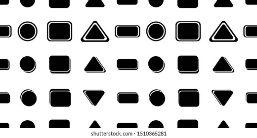 Abstract seamless pattern. The main elements of the form of buttons with rounded edges. Vector.