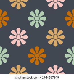 Resumen de un patrón sin fisuras con la flor mandala. Mosaico, azulejos, punto de polka. Fondo floral.