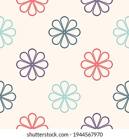 Resumen de un patrón sin fisuras con la flor mandala. Mosaico, azulejos, punto de polka. Fondo floral.