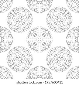 Abstract seamless pattern with mandala flower. Mosaic, tile, polka dot. Floral background.