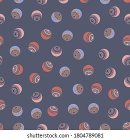 Abstract seamless pattern  with many colored balls. Chaotic  circles or balls seamless pattern. 3D Colorful Balls, Multicolored Background Template for wallpaper, banner, poster.