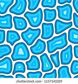 Abstract seamless pattern with many different particles next to each other. Surface is broken to pieces. It looks like maze or puzzles. Wrapping, print on clothes, wallpaper. Vector, eps10