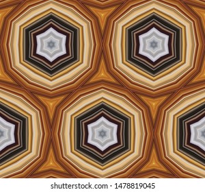 Abstract seamless pattern of many shapes. Vector kaleidoscope. Forms from layers.