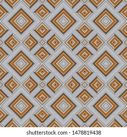 Abstract seamless pattern of many shapes. Vector kaleidoscope. Forms from layers.