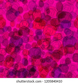 abstract seamless pattern with many stylized roses