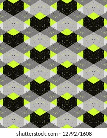 Abstract seamless pattern of many triangles. Pattern with a geometric texture in grunge style.