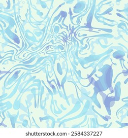 Abstract seamless pattern with marbling - hand drawn vector illustration.