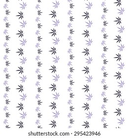 Abstract seamless pattern with Marijuana leaves