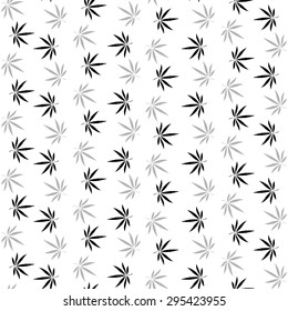 Abstract seamless pattern with Marijuana leaves