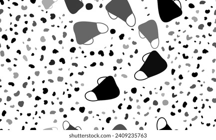 Abstract seamless pattern with mask symbols. Creative leopard backdrop. Vector illustration on white background