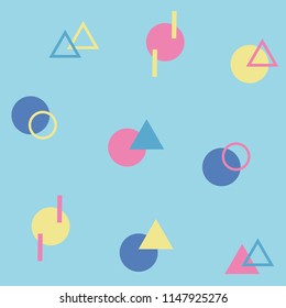 Abstract seamless pattern memphis style
