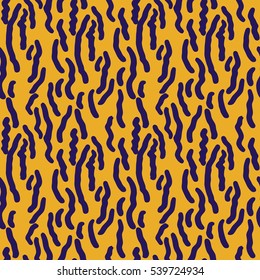 Abstract seamless pattern in memphis style. Hand drawn vintage background. Sketch design for print, home decor, textile, wrapping paper, fashion fabric