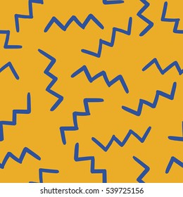 Abstract seamless pattern in memphis style. Hand drawn vintage background. Sketch design for print, home decor, textile, wrapping paper, fashion fabric